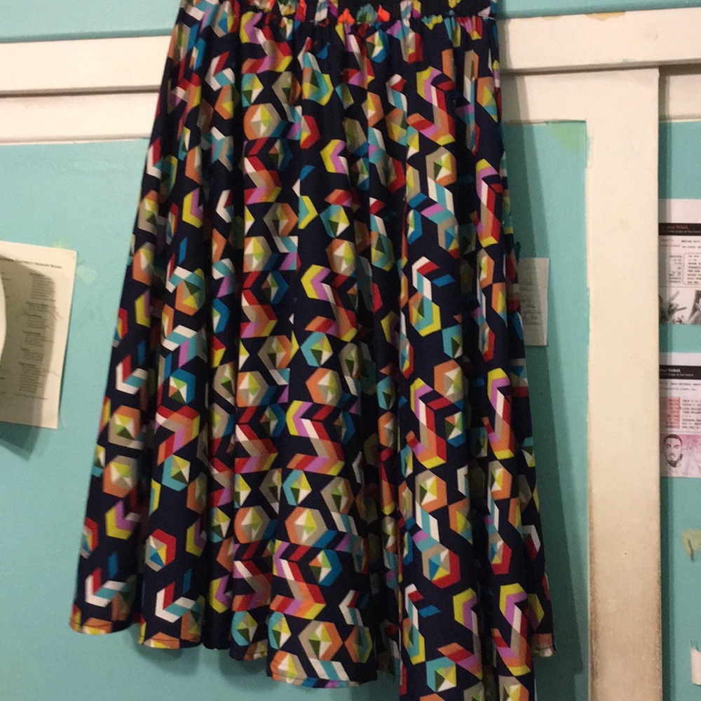 Multicolored swing skirt
